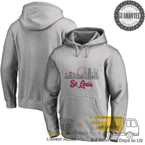 St. Louis Baseball team skyline names graphic 2025 shirt