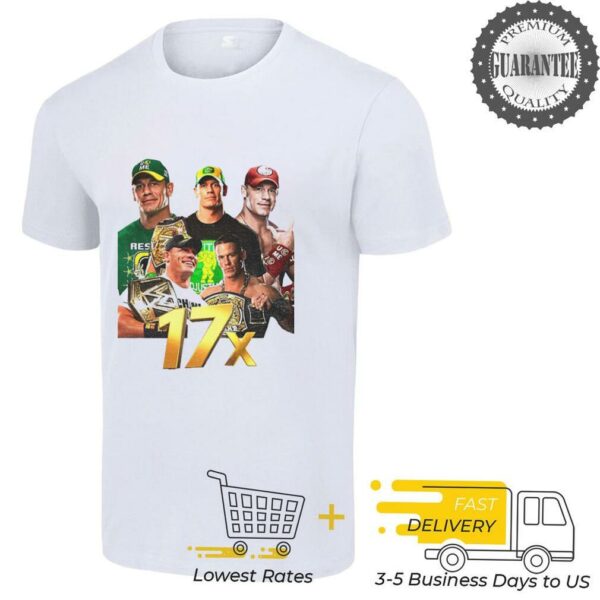 John Cena 17x Champion Graphic WWE shirt