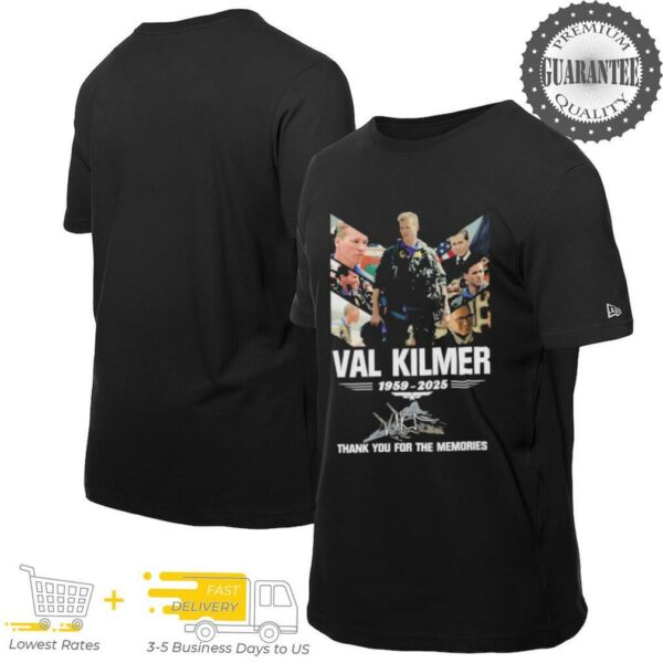 Official Val Kilmer Thank You For The Memories 1959 2025 Signature T shirts