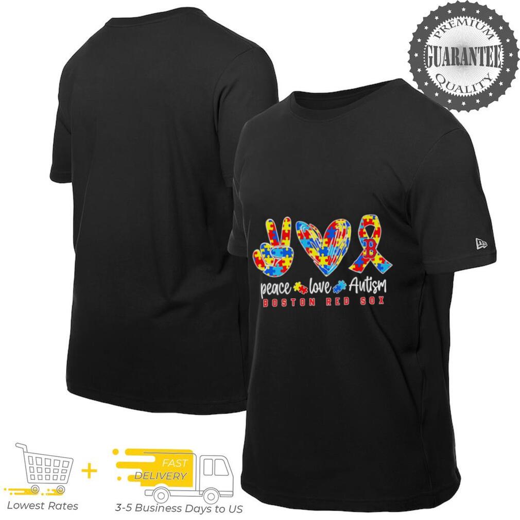 Peace love Autism Boston Red Sox shirt Peace love Autism Boston Red Sox shirt