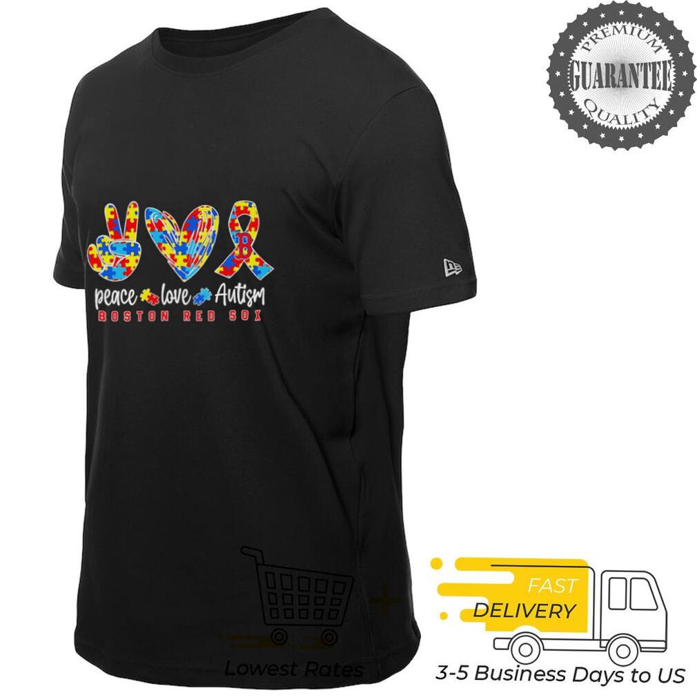 Peace love Autism Boston Red Sox shirt Peace love Autism Boston Red Sox shirt