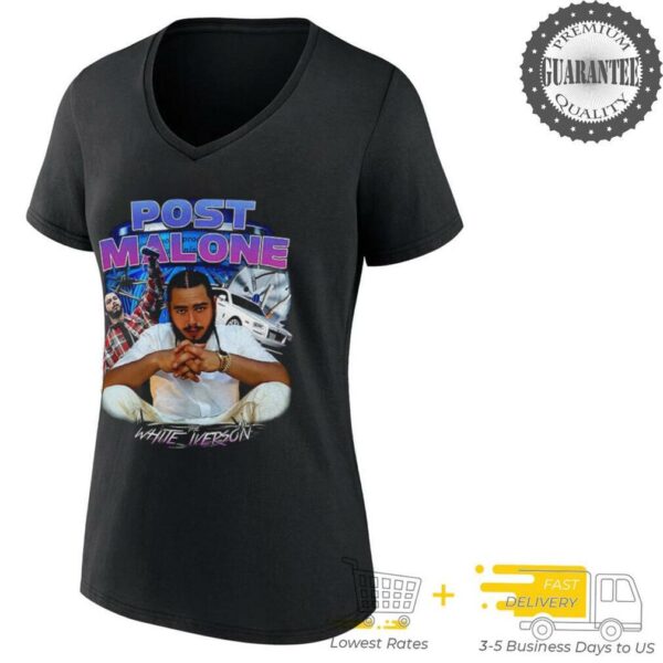 Post Malone the White Iverson shirt