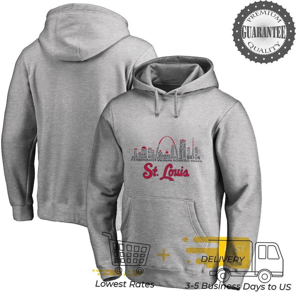 St. Louis Baseball team skyline names graphic 2025 shirt St. Louis Baseball team skyline names graphic 2025 shirt