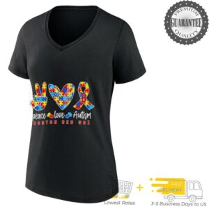 Peace love Autism Boston Red Sox shirt