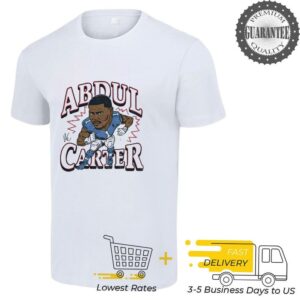 New York Giants Abdul Carter Signature cartoon football player shirt