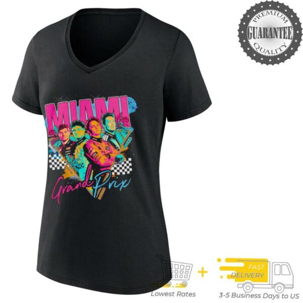 Miami Grand Prix pastel palm trees shirt
