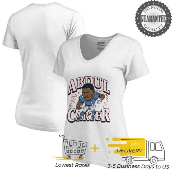New York Giants Abdul Carter Signature cartoon football player shirt
