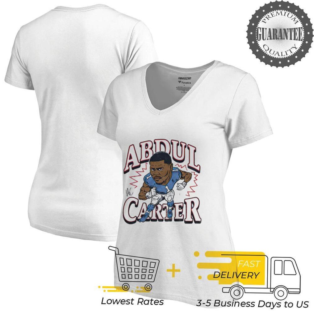 New York Giants Abdul Carter Signature cartoon football player shirt New York Giants Abdul Carter Signature cartoon football player shirt