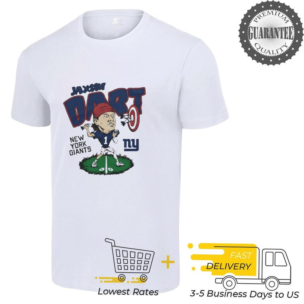 New York Giants Jaxson Dart bright lights big plays caricature shirt New York Giants Jaxson Dart bright lights big plays caricature shirt