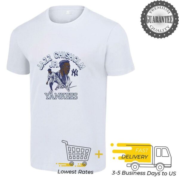 New York Yankees Jazz Chisholm Jr. Signature cartoon football player shirt
