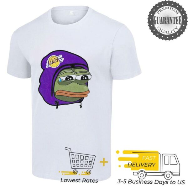 Pepe Frog Los Angeles Lakers crying meme shirt
