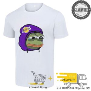Pepe Frog Los Angeles Lakers crying meme shirt