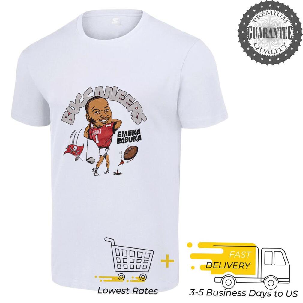 Tampa Bay Buccaneers Emeka Egbuka 1 cartoon football player shirt Tampa Bay Buccaneers Emeka Egbuka 1 cartoon football player shirt