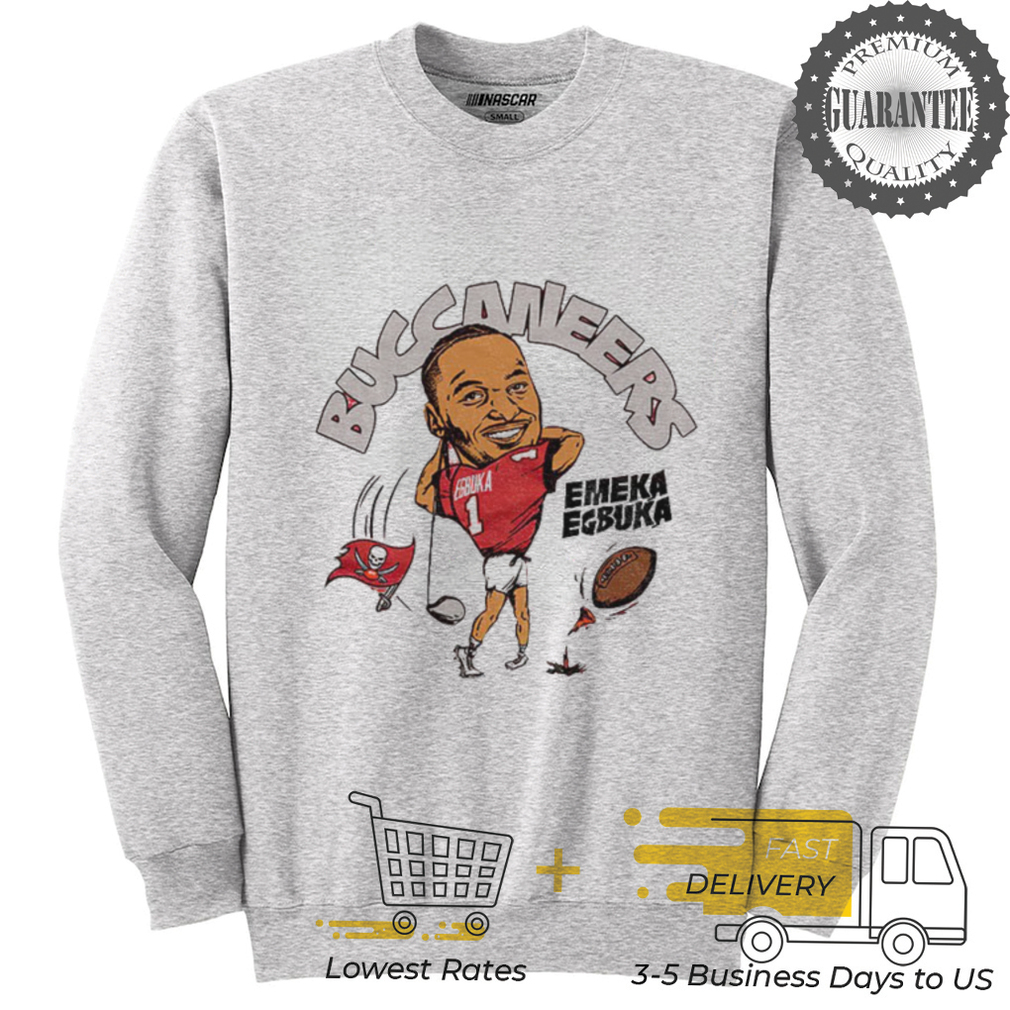 Tampa Bay Buccaneers Emeka Egbuka 1 cartoon football player shirt Tampa Bay Buccaneers Emeka Egbuka 1 cartoon football player shirt